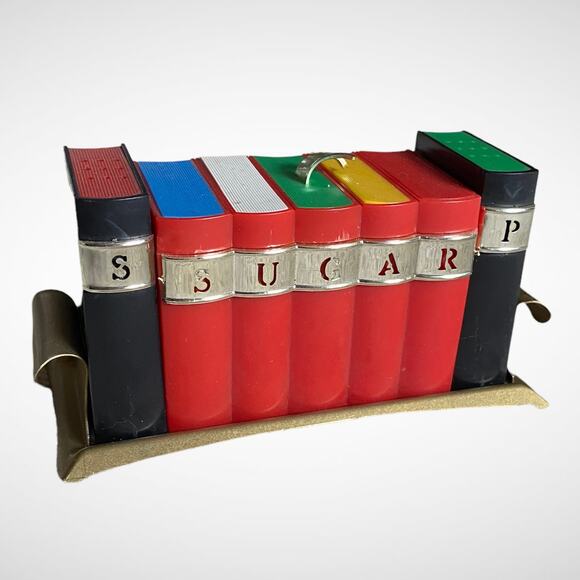 Davis Products Salt Pepper and Sugar Miniature Book Rack Set - Picture 3 of 7